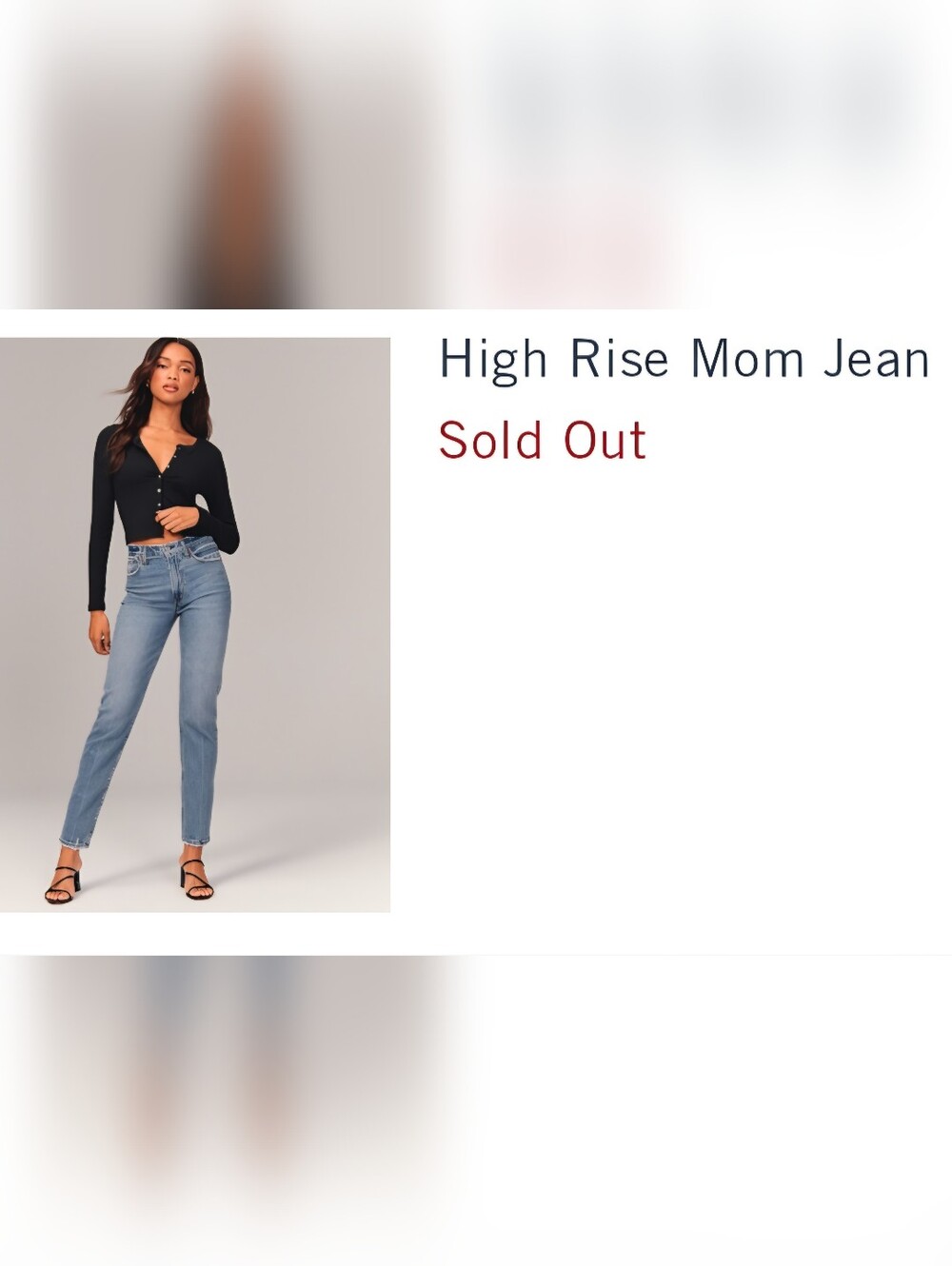 Abercrombie & Fitch 'Curve Love' High-Rise Mom Jeans in Light Blue